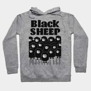 Black Sheep || Vector Art Cute Sheep Hoodie